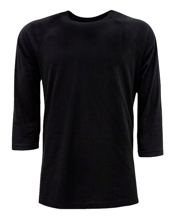 Front view of CVC Three-Quarter Sleeve Raglan T-Shirt