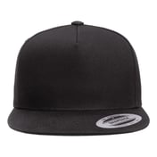 Front view of Five-Panel Cotton Twill Snapback Cap