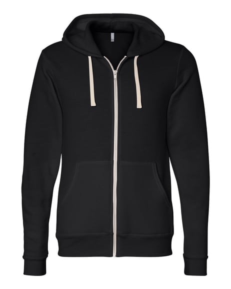 Front view of Triblend Sponge Fleece Full-Zip Hoodie