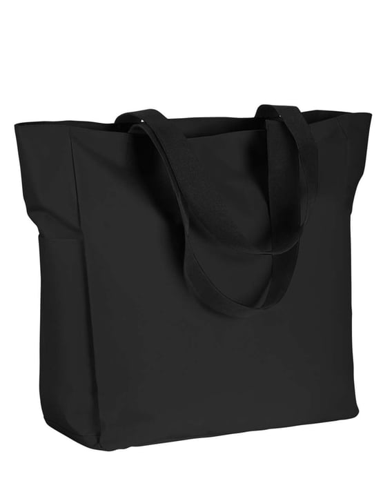 Front view of Polyester Zip Tote