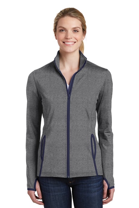 Front view of Women's Sport-Wick&reg; Stretch Contrast Full-Zip Jacket
