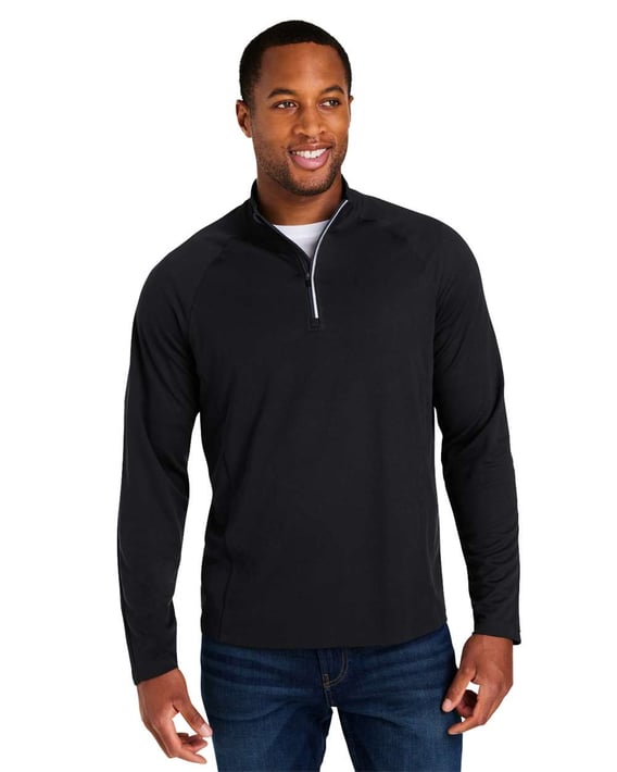 Front view of Origin Performance Pique Quarter-Zip Pullover