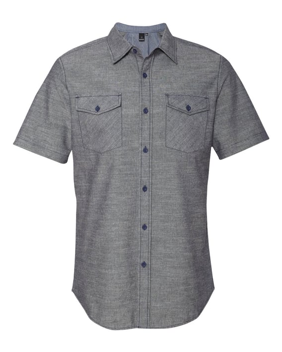 Front view of Chambray Short Sleeve Shirt