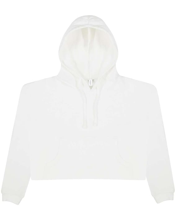 Front view of Women’s Girlie Cropped Hooded Fleece With Pocket