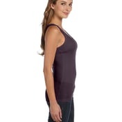 Side view of Ladies’ Sheer Mini Rib Tank