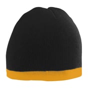 Front view of Two-Tone Knit Beanie