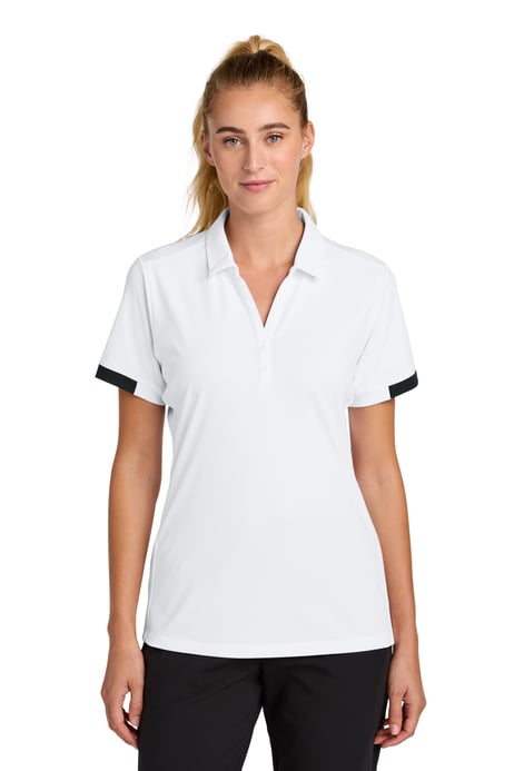 Front view of Women's Club Colorblock Polo