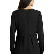 Back view of Women’s Long Sleeve Button-Front Blouse