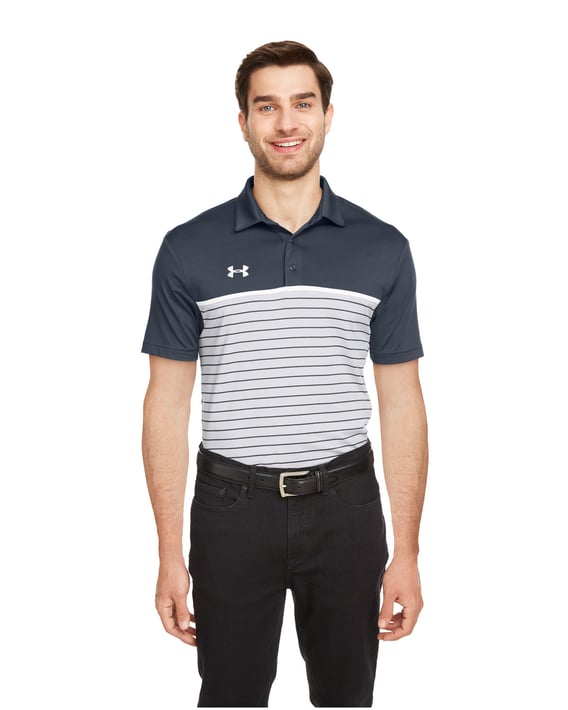 Front view of Men’s Stripe MixUp Polo