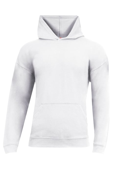 Front view of Softek Long Sleeve Hooded Tee