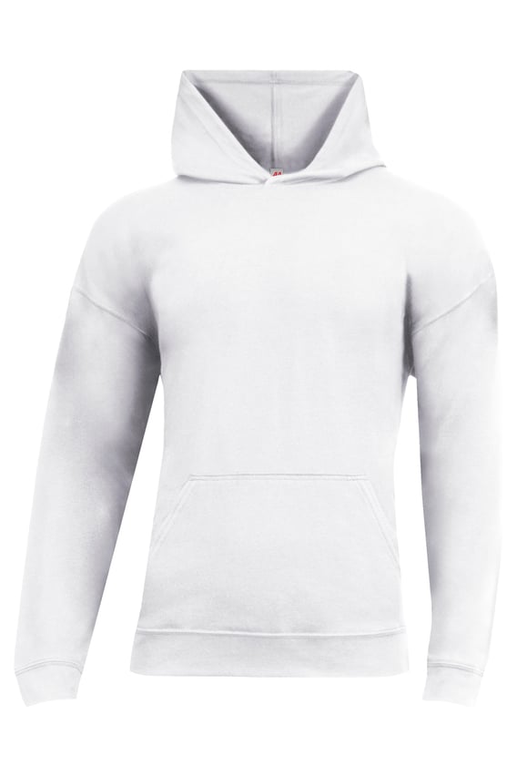 Front view of Softek Long Sleeve Hooded Tee