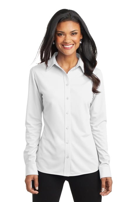 Front view of Women's Dimension Knit Dress Shirt
