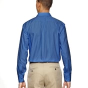 Back view of Men’s Align Wrinkle-Resistant Cotton Blend Dobby Vertical Striped Shirt