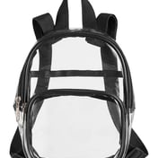 Front view of Clear PVC Mini Backpack