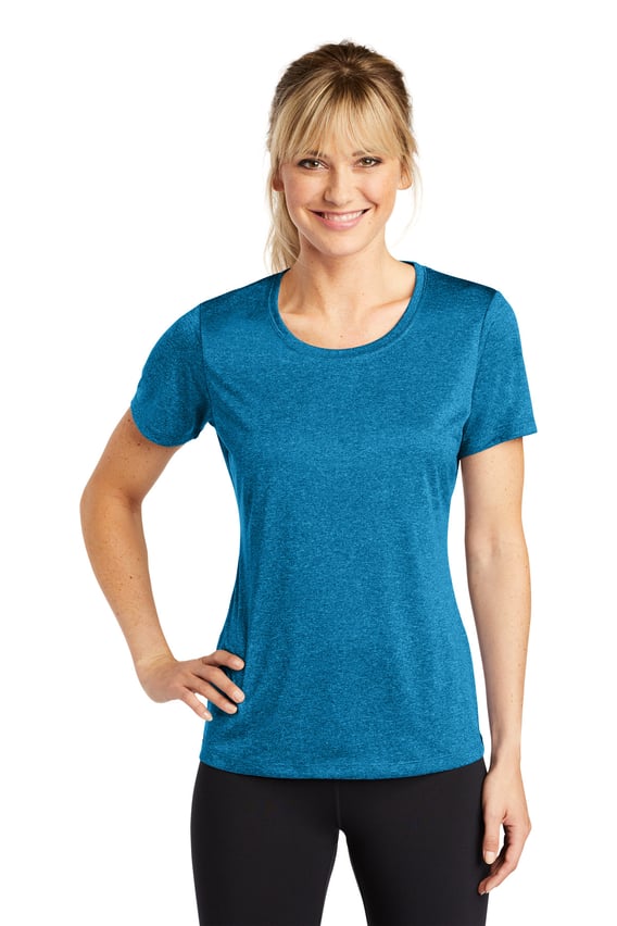 Front view of Ladies Heather Contender Scoop Neck Tee