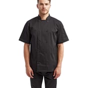 Front view of Short Sleeve Recycled Chef Coat