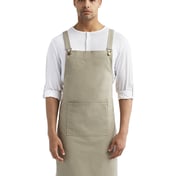Front view of Cross Back Barista Apron
