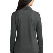 Back view of Ladies Sueded Cotton Blend Cowl Tee
