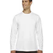 Front view of Men’s Agility Performance Long-Sleeve Piqué Rewneck