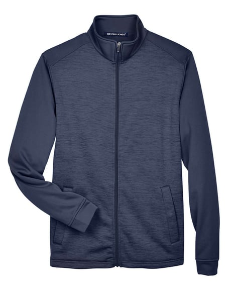 Front view of Newbury Colorblock Mélange Fleece Full-Zip Jacket