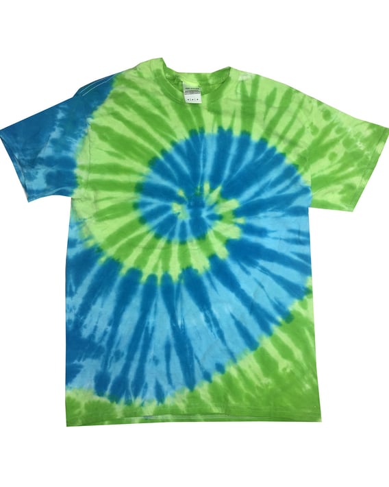 Front view of Youth 5.4 Oz., 100% Cotton Islands Tie-Dyed T-Shirt