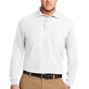 Front view of Silk Touch Long Sleeve Polo