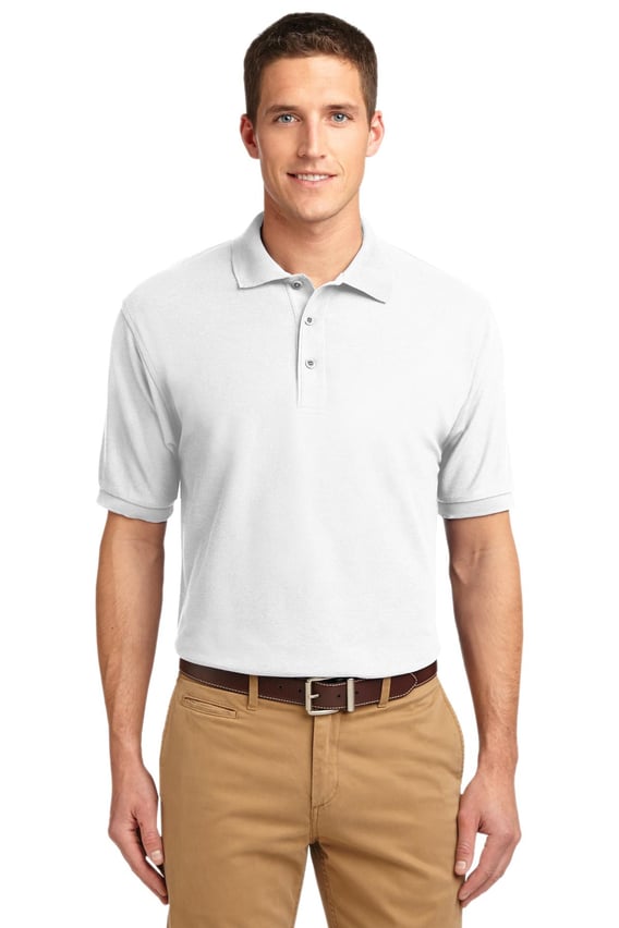 Front view of Tall Silk Touch Polo