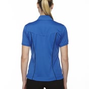 Back view of Ladies’ Eperformance’ Tempo Recycled Polyester Performance Textured Polo