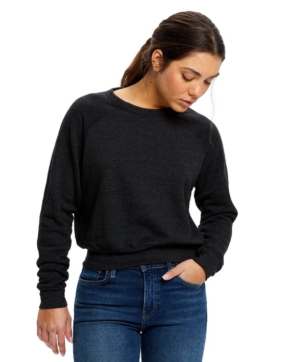 Front view of Ladies’ Sponge Fleece Crop Top