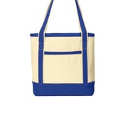 Front view of Medium Cotton Canvas Boat Tote