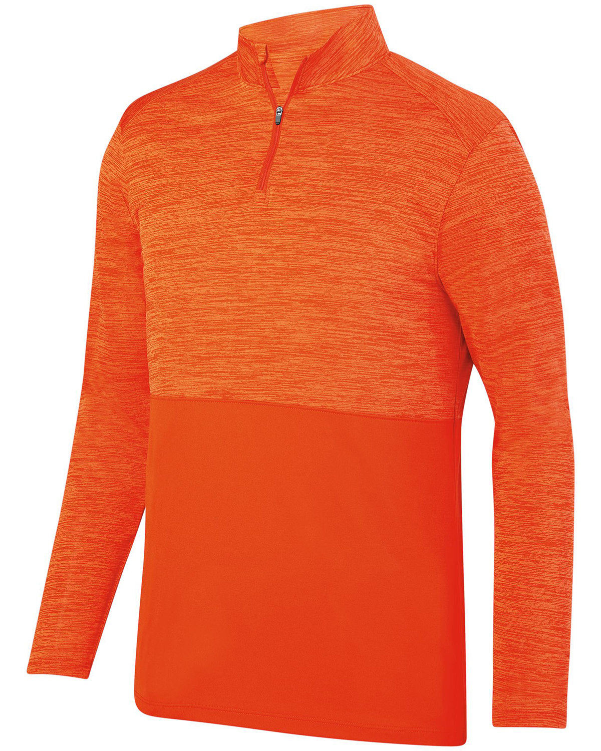 Front view of Adult Shadow Tonal Heather Quarter-Zip Pullover