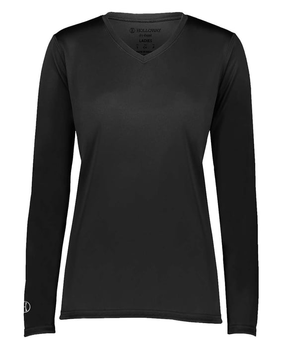 Front view of Women’s Momentum Long Sleeve V-Neck T-Shirt