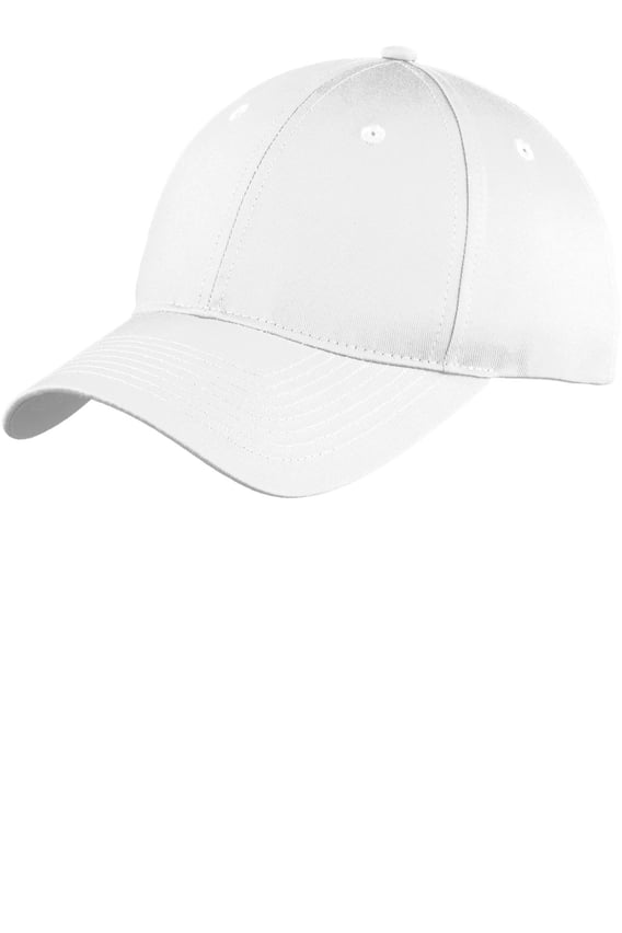 Front view of Youth Six-Panel Unstructured Twill Cap