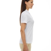 Side view of Ladies’ Eperformance Launch Snag Protection Striped Polo