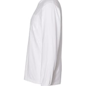 Side view of Garment-Dyed Heavyweight Long Sleeve Pocket T-Shirt