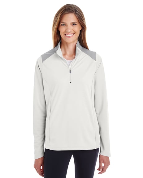 Front view of Ladies' Command Colorblock Snag Protection Quarter-Zip
