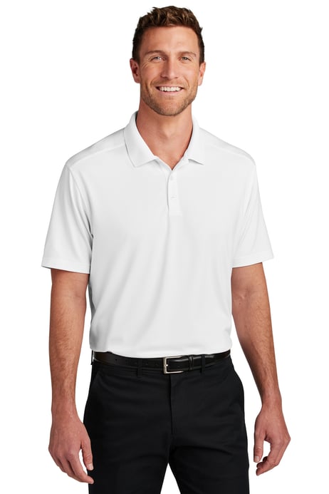 Front view of City Stretch Flat Knit Polo