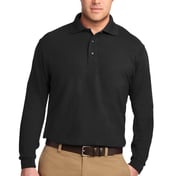 Front view of Tall Silk Touch Long Sleeve Polo