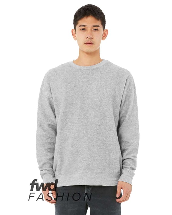 Front view of FWD Fashion Sueded Drop Shoulder Sweatshirt