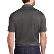 Back view of Stretch Heather Polo