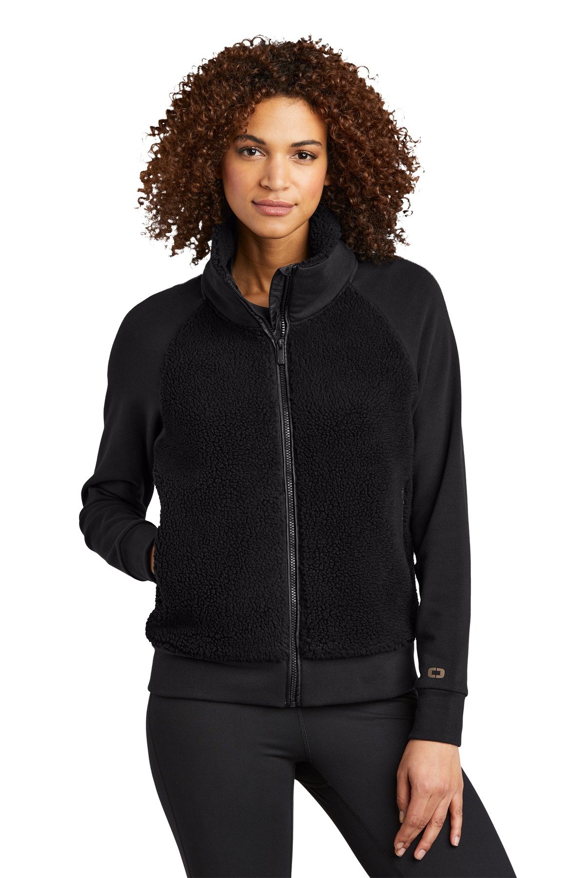 Front view of Ladies Luuma Sherpa Full-Zip