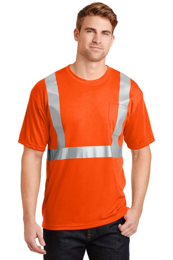 Front view of ANSI 107 Class 2 Safety T-Shirt