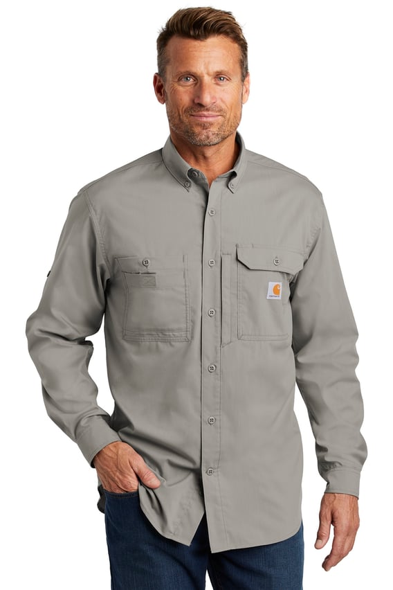 Front view of Force ® Ridgefield Solid Long Sleeve Shirt