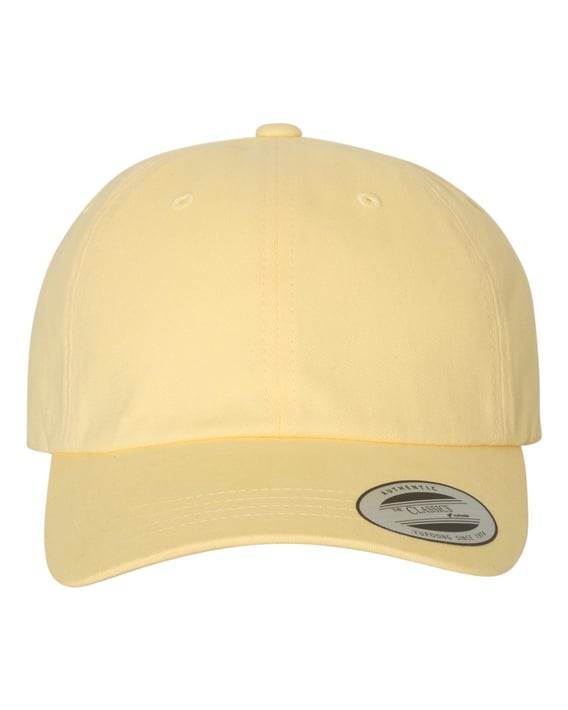 Front view of Peached Cotton Twill Dad Hat