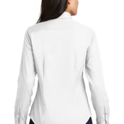 Back view of Ladies Non-Iron Twill Shirt
