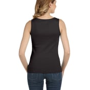 Back view of Ladies’ 1×1 Baby Rib Tank