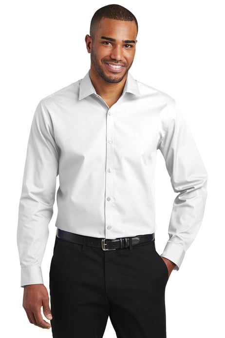 Front view of Slim Fit Carefree Poplin Shirt