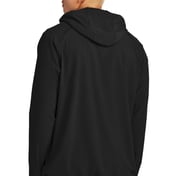 Back view of Repeat 1/2-Zip Long Sleeve Hooded Jacket
