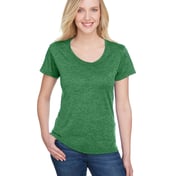 Front view of Ladies’ Tonal Space-Dye T-Shirt