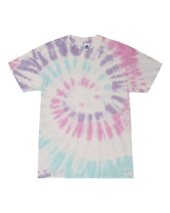 Front view of Youth Multi-Color Tie-Dyed T-Shirt
